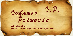 Vukomir Primović vizit kartica